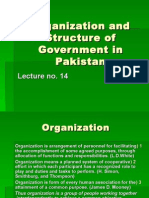 General Knowledge RegardingOrganization and Structure of Government in Pakistan