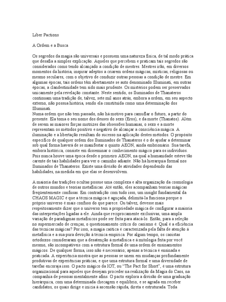 Liber Pactions | PDF