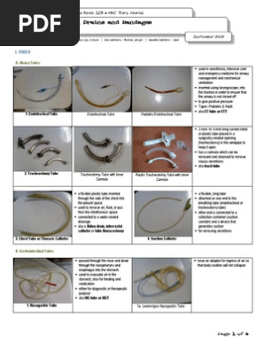 General Surgery Tubes And Drains Pdf Medical Equipment Gastrointestinal Tract