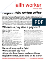 Health Worker Leaflet To Reject Pay Offer Feb 2015