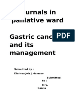 Journals in Palliative Ward Gastric Cancer and Its Management