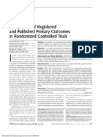 Comparison of Registered and Published Primary Outcomes in Randomized Controlled Trials