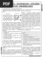 FENÔMENOS - PROPRIEDADES QUÍMICAS
