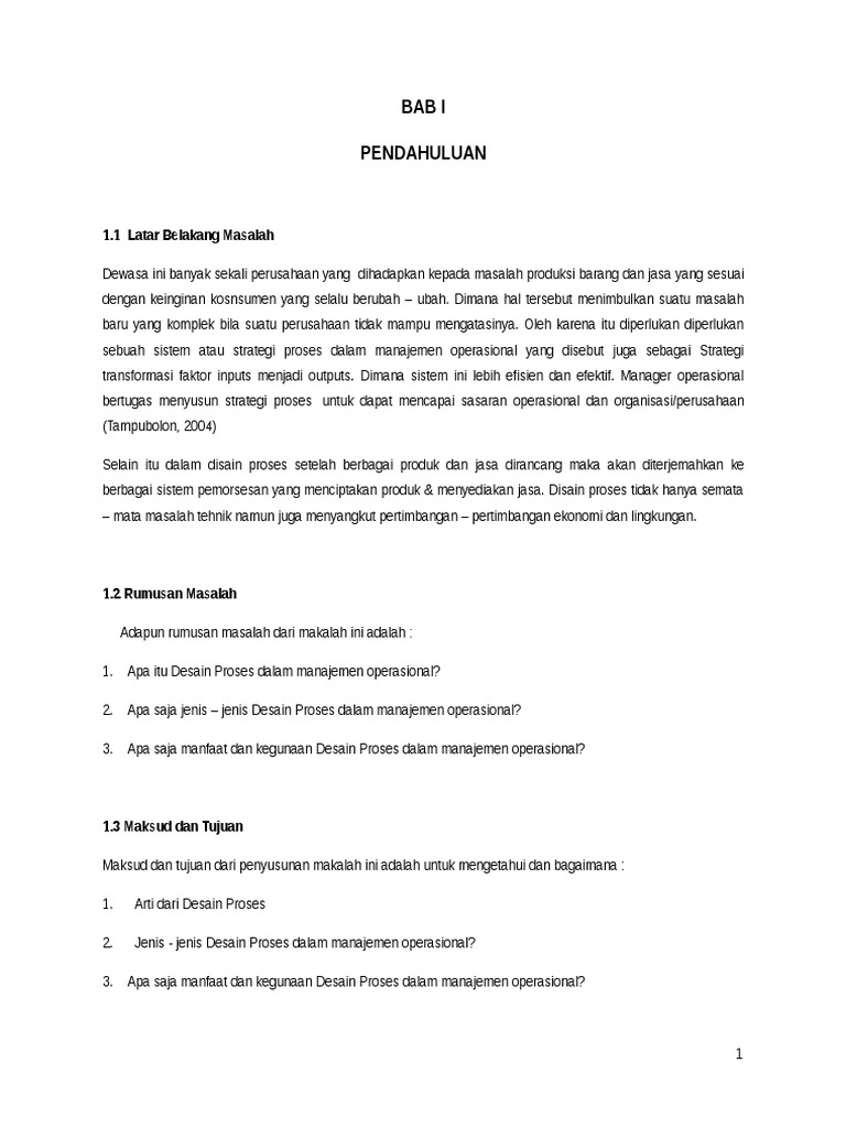 Makalah Manajemen Operasional