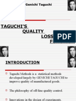 Taguchi'S Quality Loss Function