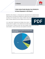 Huawei Container Data Center Ranks Number One Globally For Market Share Shipments in IHS Report PDF