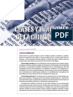 Clases y Funciones de la Criminología