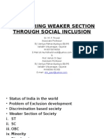 Promoting Social Inclusion of Weaker Sections