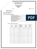 Data and Results: Final Data Sheet Experiment 1 Drying