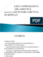 Analiza Comparativa Intre Parlamentul European Si Parlamentul Romaniei