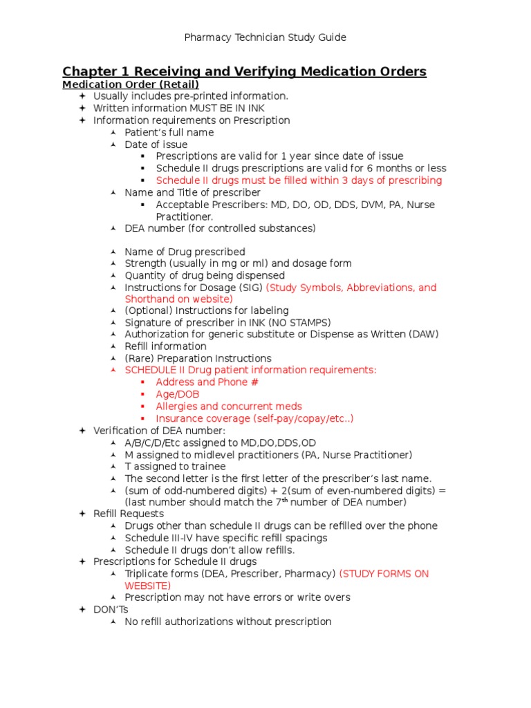 Printable Ptcb Study Guide