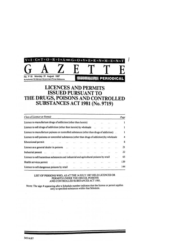 øverste hak Cataract Fryse 183.'victorian Government Gazette' Surgico 1981 246 Hope ST Page 8 | PDF