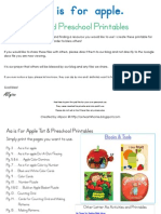 Aa Is For Apple Tot and Preschool Pack