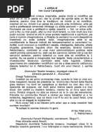 1 Aprilie - I.L. Caragiale
