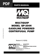 Multiquip Model Qp-204H Gasoline Powered Centrifugal Pump: Parts Manual