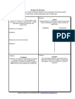 Reciprocal Reading Group Graphic Organizer / Grupo de Lectura