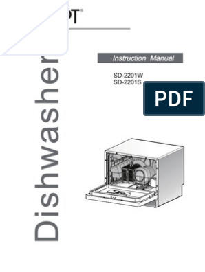 Spt Countertop Dishwasher Sd 2201w S Instruction Manual