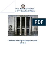 Procura Della Repubblica Presso Il Tribunale Di Milano (2013). Relazione Annuale
