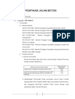 Spektek Dan Metode Pelaksanaan Jalan Beton PDF