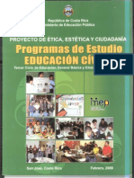 Programa de Estudios de Educación Cívica para III Ciclo y Educación Diversificada