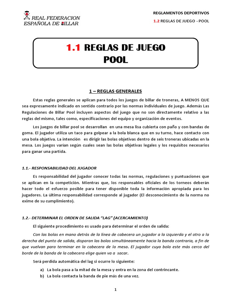 Regulaciones de juego en español