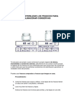 Como Esterilizar Los Frascos