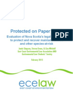 Paper on species at risk