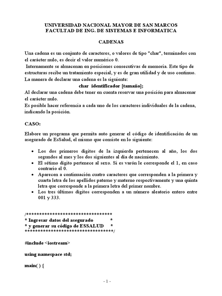 Cadenas en C++ | PDF | C ++ | Cadena (informática)