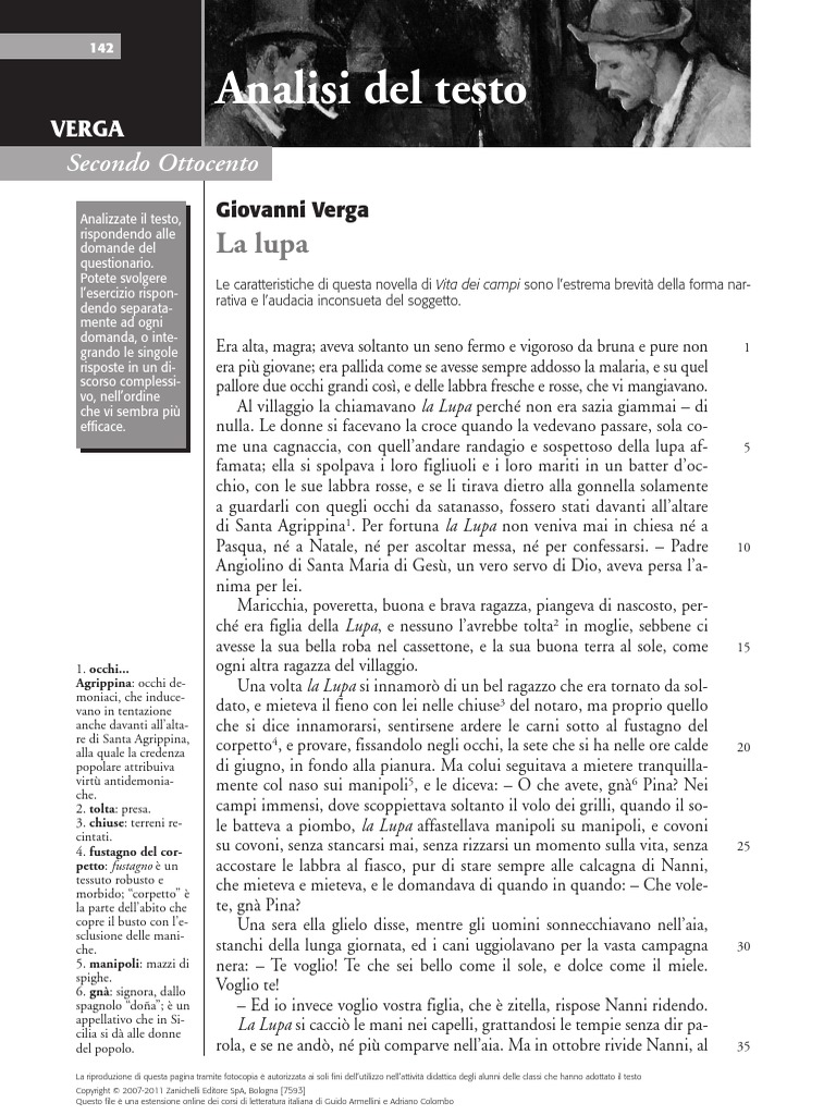 La Lupa_testo e Analisi