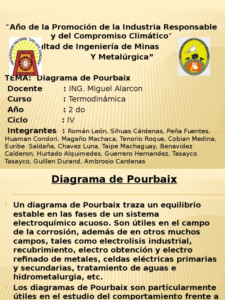 Diagrama de Pourbaix y Corrosión del Hierro | PDF | Equilibrio químico ...