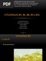 VITAMINAS B5, B6, B8, B9 e B12