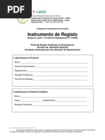 PROPOSTA INSTRUMENTO REGISTO EDUCAÇÃO ESPECIAL