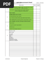 Measurement Sheet 16 RA