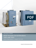 SION Vacuum Circuit Breakers 3AE5 and 3AE1 Catalog HG 11.02 2014 7097