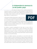 El Acueducto Independencia Amenaza La Sobrevivencia Del Pueblo Yaqui