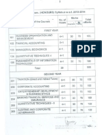 B.com(Honours) Syllabus 2013-14