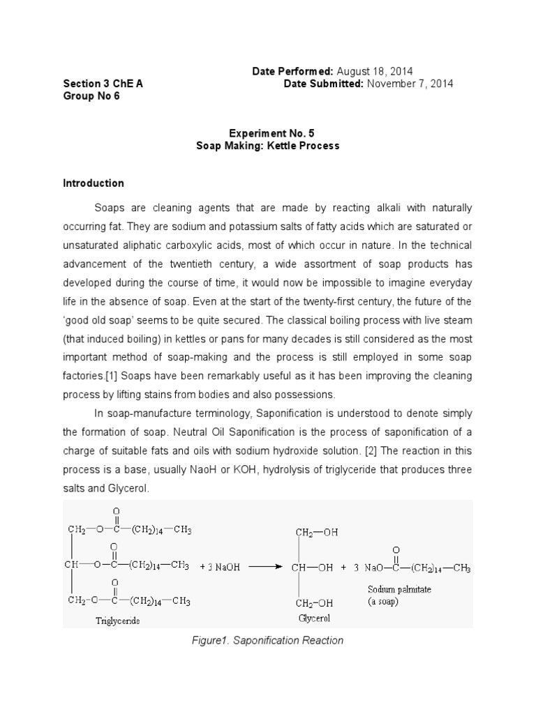 Kettle Process Industrial Chemistry PDF Soap Sodium Hydroxide