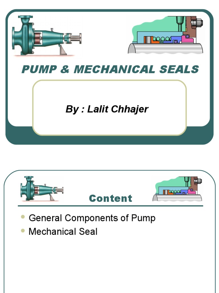 Overview of Mechanical Seals in Pumps | PDF | Pump | Bearing (Mechanical)