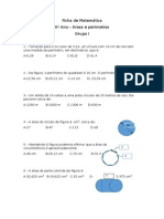 Perimetro e Areas Do Circulo