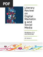 Literary Review on Social Media and Digital Marketing