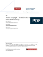 Barriers To Using ICT in Mathematics Teaching: Issues in Methodology