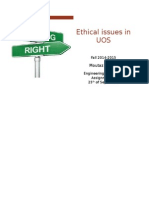 Ethical Issues in UOS