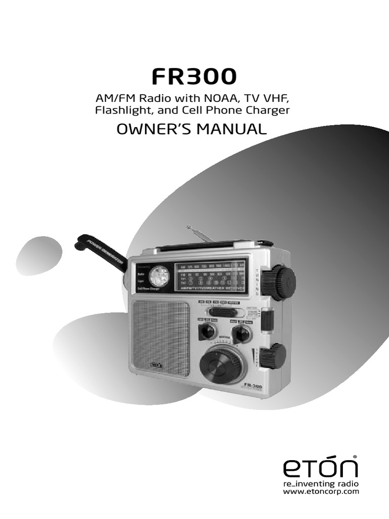 FR300_RadioManual_0107 Battery Charger Battery (Electricity)