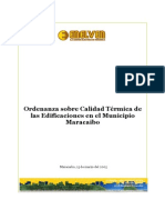 Ordenanza para el cálculo de eficiencia termica en construcciones del municipo Maracaibo