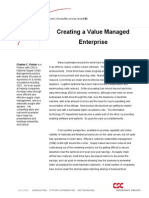 Creating A Value Managed Enterprise