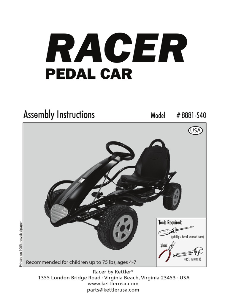 kettler racer pedal car