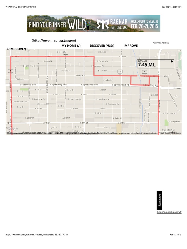 7.45-Mile Running Route Map | PDF | Search Engine Software | Google
