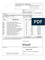 Purchase Order: Unit Description Qty. Unit Cost Amount