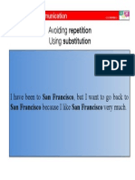 I Have Been to San Francisco (Avoiding Repetition)