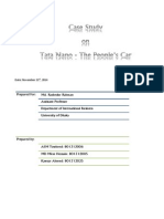 The Case On Tata Nano - The People's Car
